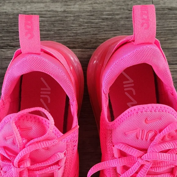 *NEAR NEW* Nike Airmax Air Max 270 Sz 8.5 Vibrant Neon Bright Hyper Triple Pink - Picture 7 of 12